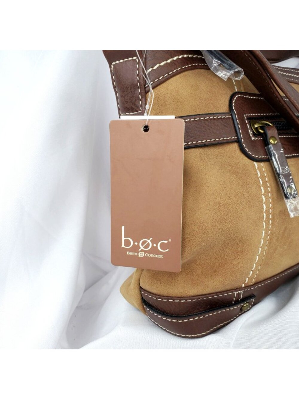 B.O.C. Saddle Brown‎ & Chocolate Crossbody Bag With Adjustable Strap NWT - Picture 4 of 10